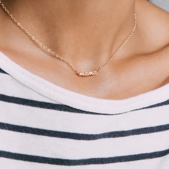 Mother’s Day Gift Dainty Gold Mama Necklace - Picture 2 of 5